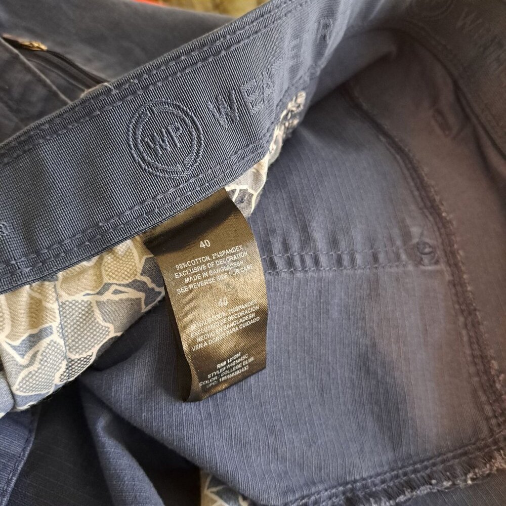 Weatherproof Shorts Mens 40-42"x9.5" Navy Blue Cotton Blend Cargo Stretch Hiking - Picture 11 of 11